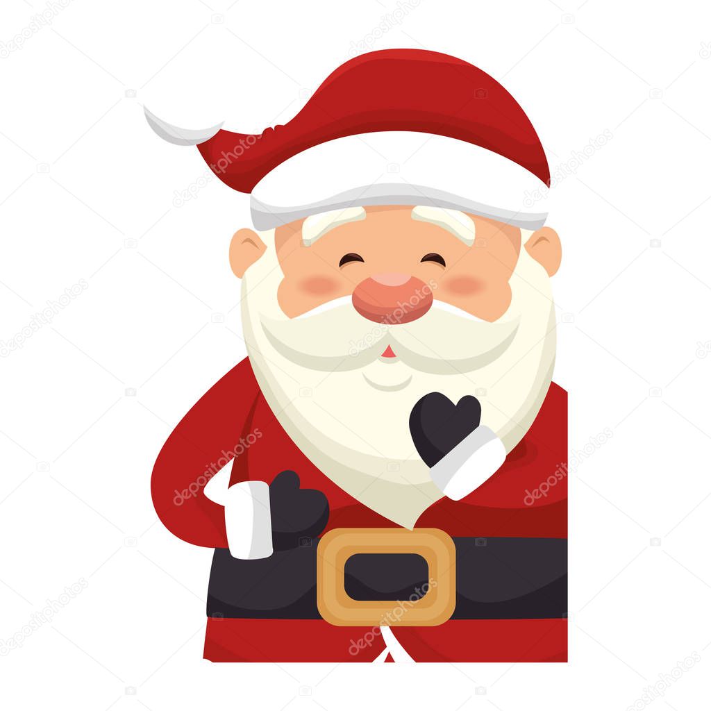 happy merry christmas santa claus card