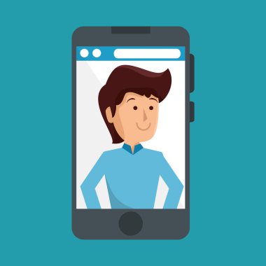 Smartphone kullanıcı simgesi ile