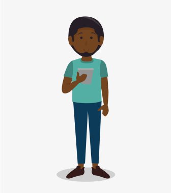 adam akıllı telefon simgesini kullanarak