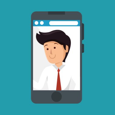 Smartphone kullanıcı simgesi ile