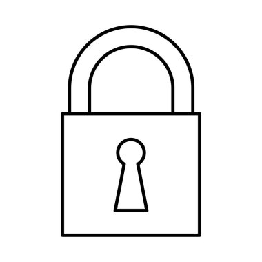 izole güvenli asma kilit simgesi