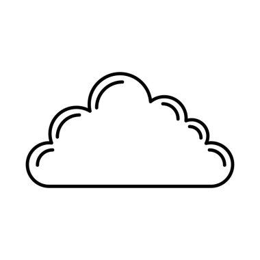 bulut siluet izole simgesi