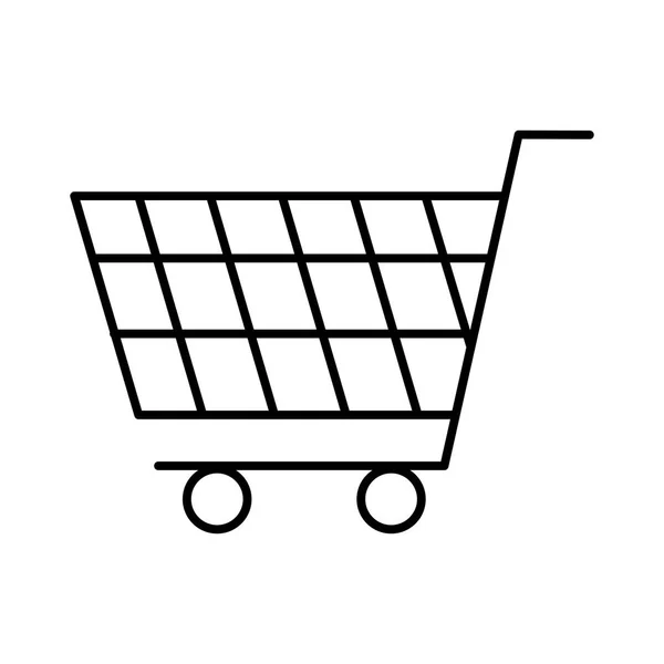 Carrito de compras icono aislado — Vector de stock