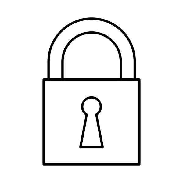 安全挂锁孤立的图标 — 图库矢量图片