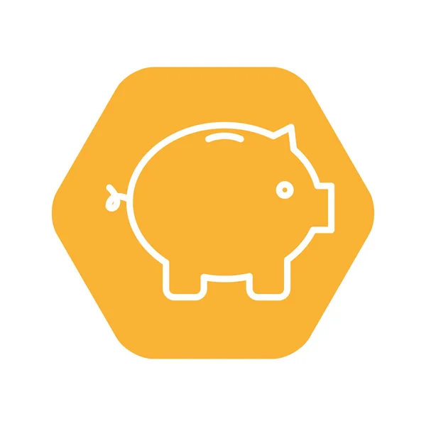 Piggy savings money icon — Stock Vector