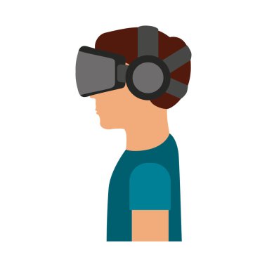 Artırılmış gerçeklik gözlüklü kişi