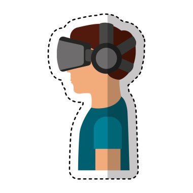 Artırılmış gerçeklik gözlüklü kişi