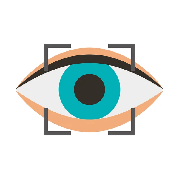 Ojo humano signo icono aislado — Vector de stock