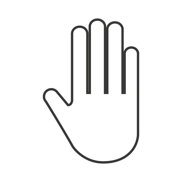 手人体轮廓图标 — 图库矢量图片