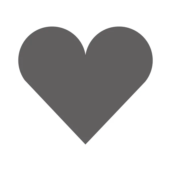 Corazón amor aislado icono — Vector de stock