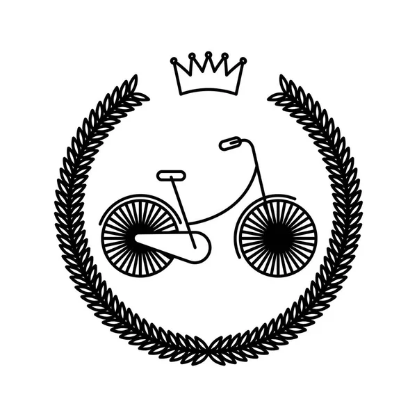 Στεφάνι πλαίσιο με ποδήλατο hipster στυλ — Διανυσματικό Αρχείο