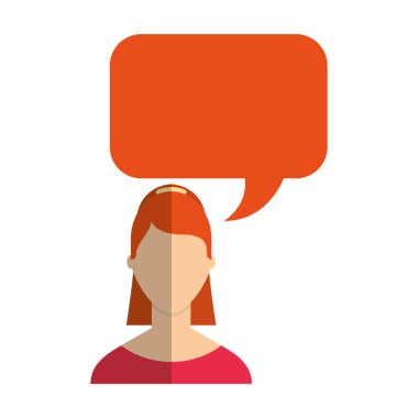 konuşma balonu avatar karakter ile genç adam