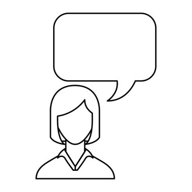 konuşma balonu avatar karakter ile genç adam