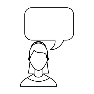 konuşma balonu avatar karakter ile genç adam