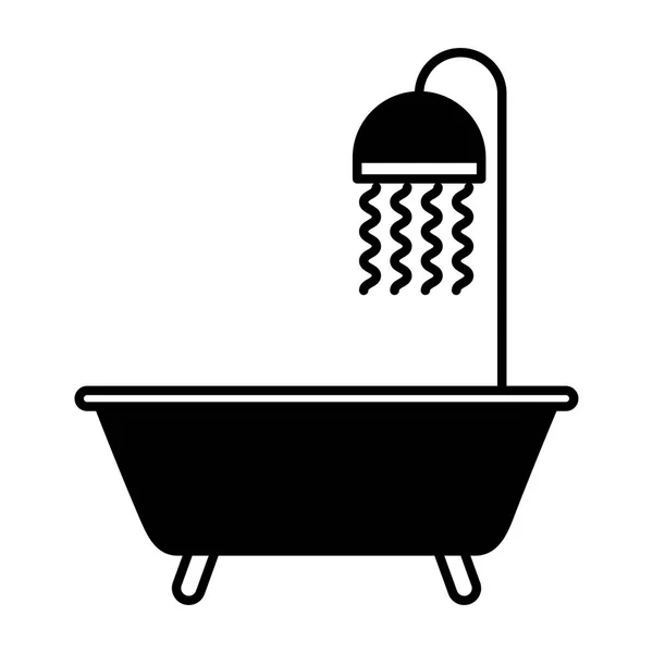 Bathtub faucet isolated icon — Stock Vector