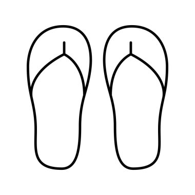 flip flop izole simgesi