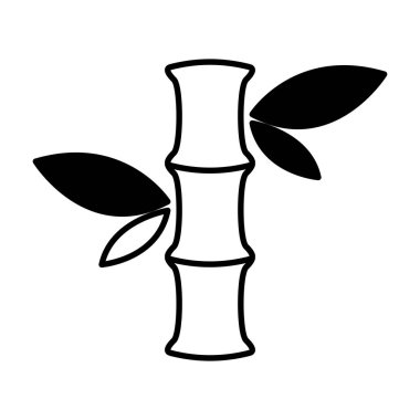 Bambu bitki izole simgesi