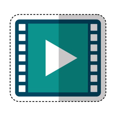 Media player simgesi izole simgesi