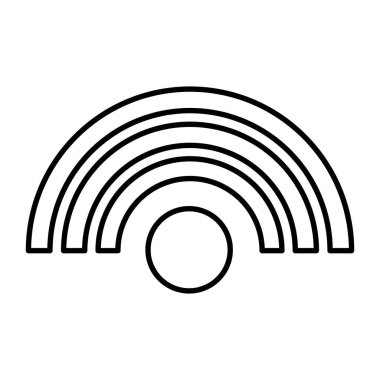 WiFi sinyal izole simgesi