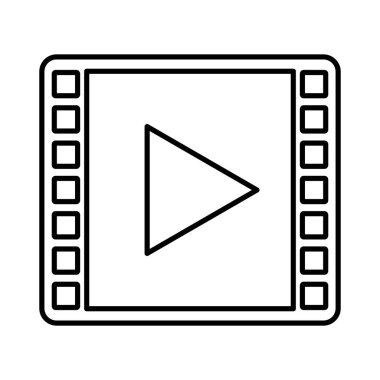 Media player simgesi izole simgesi