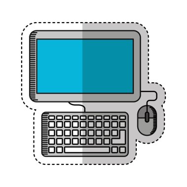 bilgisayar masaüstü izole simgesi