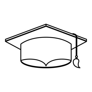 Mezuniyet şapka izole simgesi