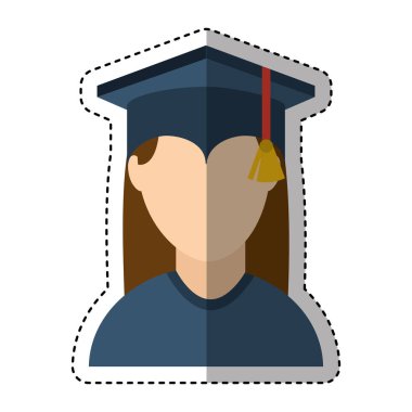 Lisansüstü kadın avatar karakter