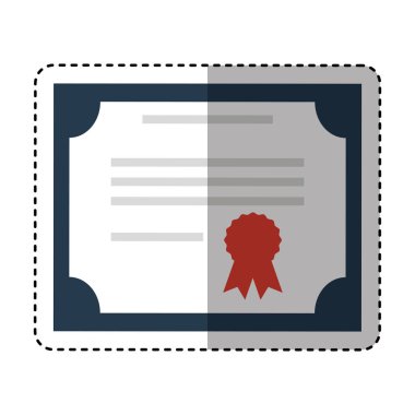 Diploma belge izole simgesi