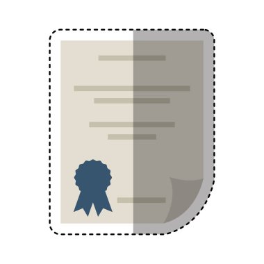 Diploma belge izole simgesi