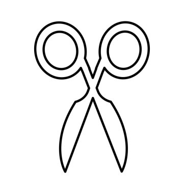 Dikiş makas izole simgesi