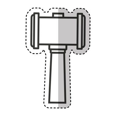 Adalet tokmak izole simgesi