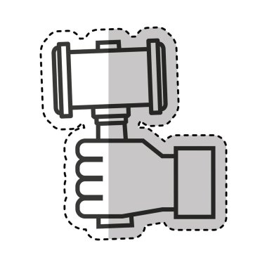 Adalet tokmak izole simgesi