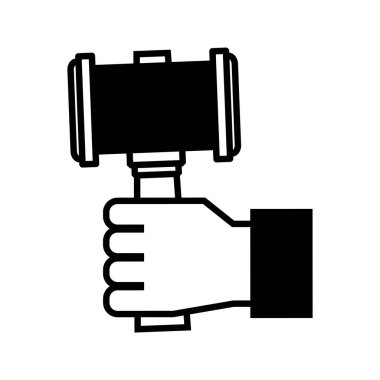 Adalet tokmak izole simgesi