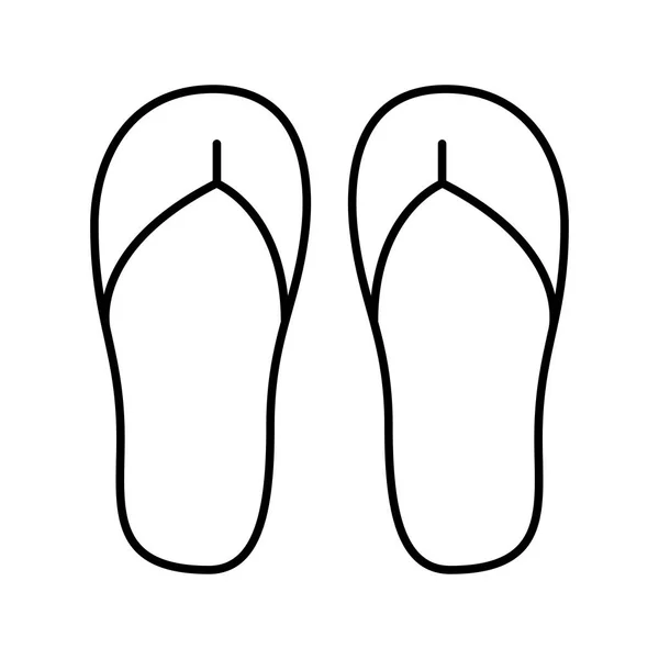 Flip flop izole simgesi — Stok Vektör