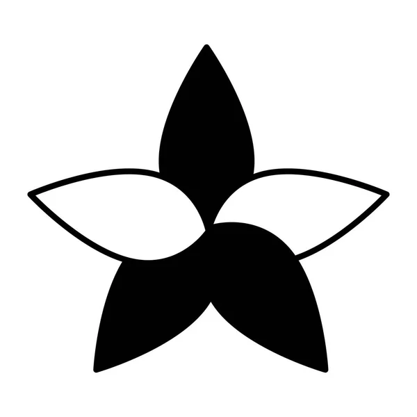 Icône emblème fleur mignon — Image vectorielle