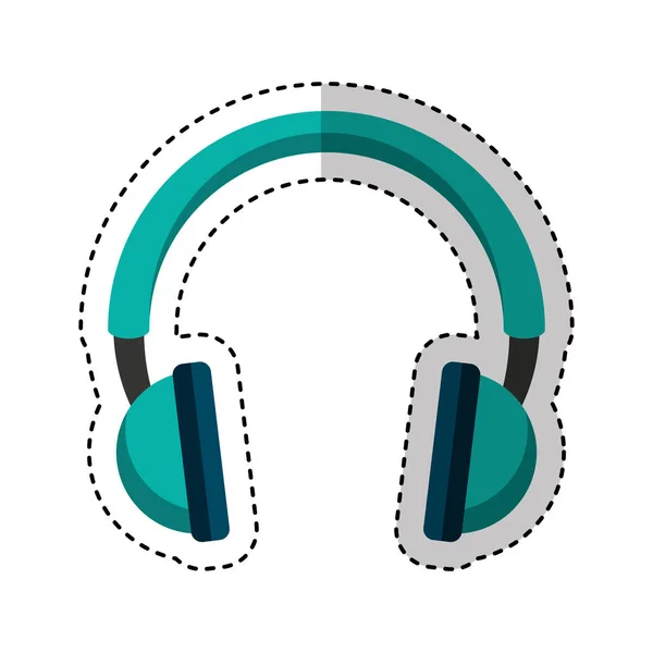 Sluchátka audio zařízení ikona — Stockový vektor