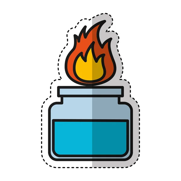 Laboratorium branden geïsoleerde pictogram — Stockvector