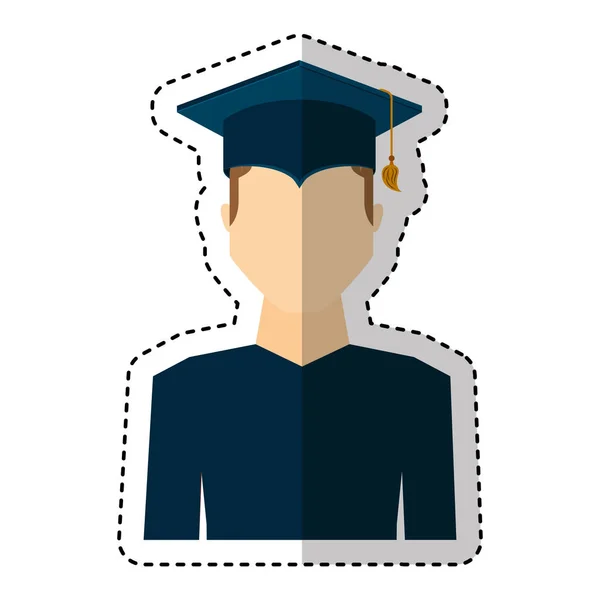 Graduate man avatar character — Stock Vector