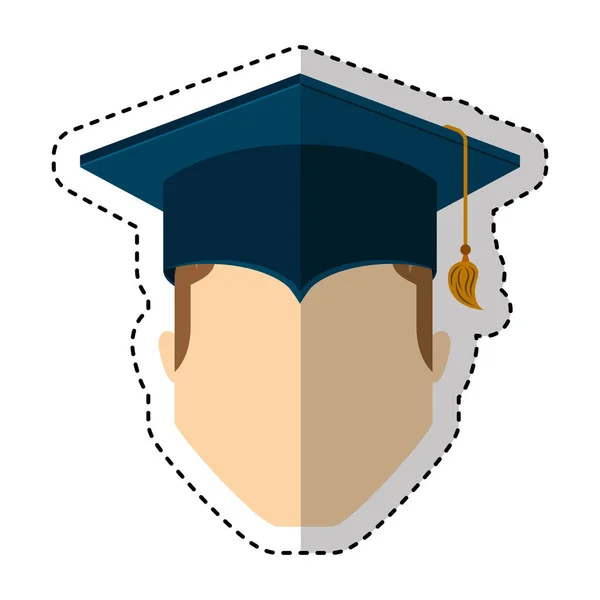 Graduate mannen avatar tecken — Stock vektor