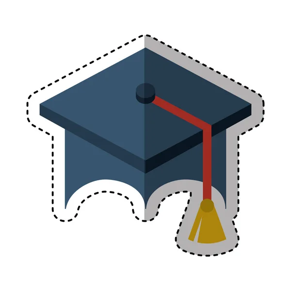 Graduation hat isolated icon — Stock Vector