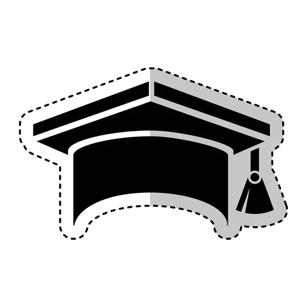 Graduation hat isolated icon — Stock Vector