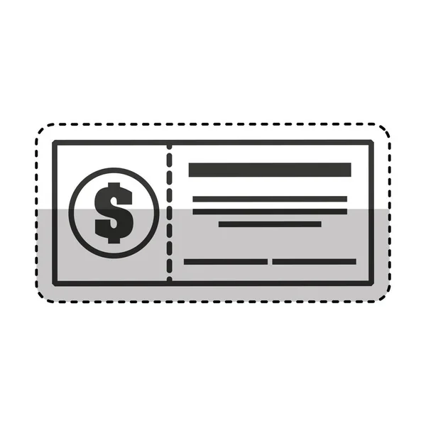 Cheque banco aislado icono — Archivo Imágenes Vectoriales