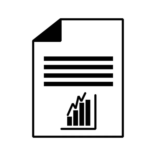 Documento en papel archivo aislado icono — Vector de stock