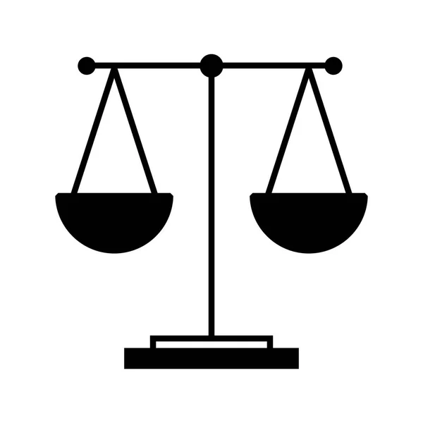 Justitie schaal geïsoleerde pictogram — Stockvector