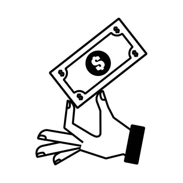 Bill dollar isolated icon — Stock Vector
