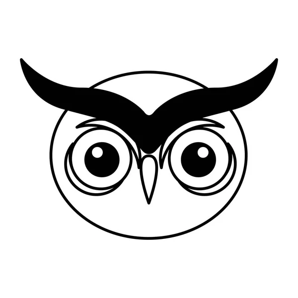 Owl bird isolated icon — Stock Vector