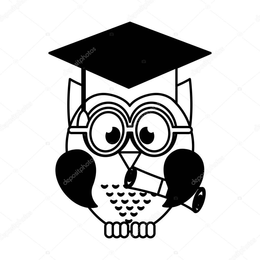 owl with graduation hat