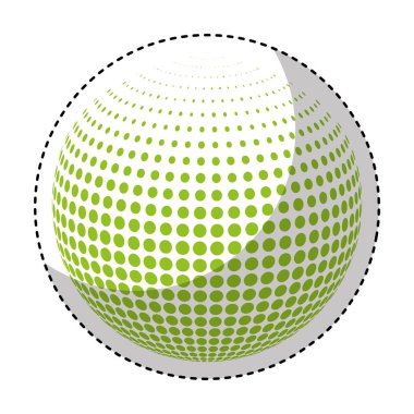 Küre gezegen izole simgesi