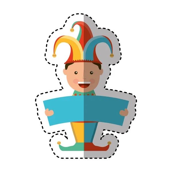 Grappige harlequin avatar karakter — Stockvector