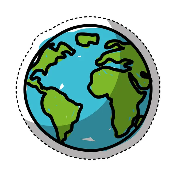 Świat planety ziemi ikona — Wektor stockowy